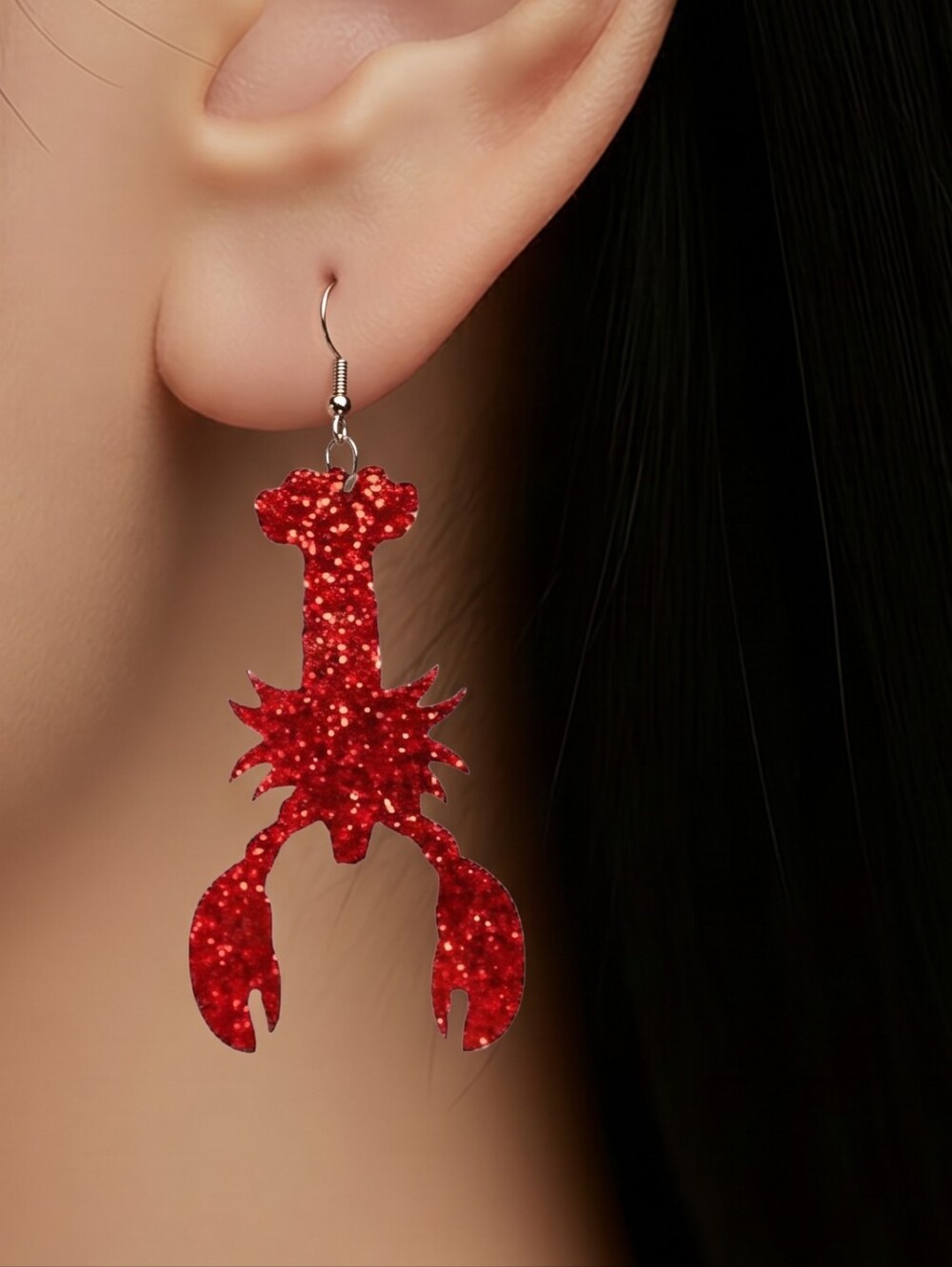 Red Lobster Earrings Coastal Jewelry Maine Beach Cruise Vacation Foodie Gift